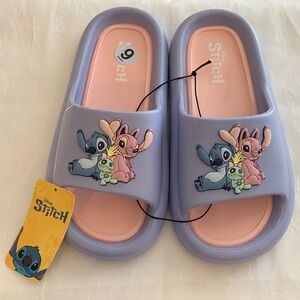 Stitch Kids Slippers - Lavender and Peach